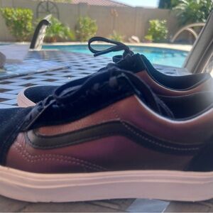 Vans Black and Purple Sneakers with Cushioned Soles Womens size 7